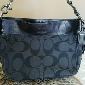 Coach Black on Black Canvas Handbag